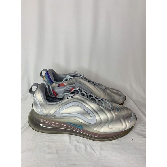 Nike Women’s‎ Air Max 720 GS Wolf Grey Red Teal AR9293-011 Sneaker Size US 9.5 - Picture 1 of 6